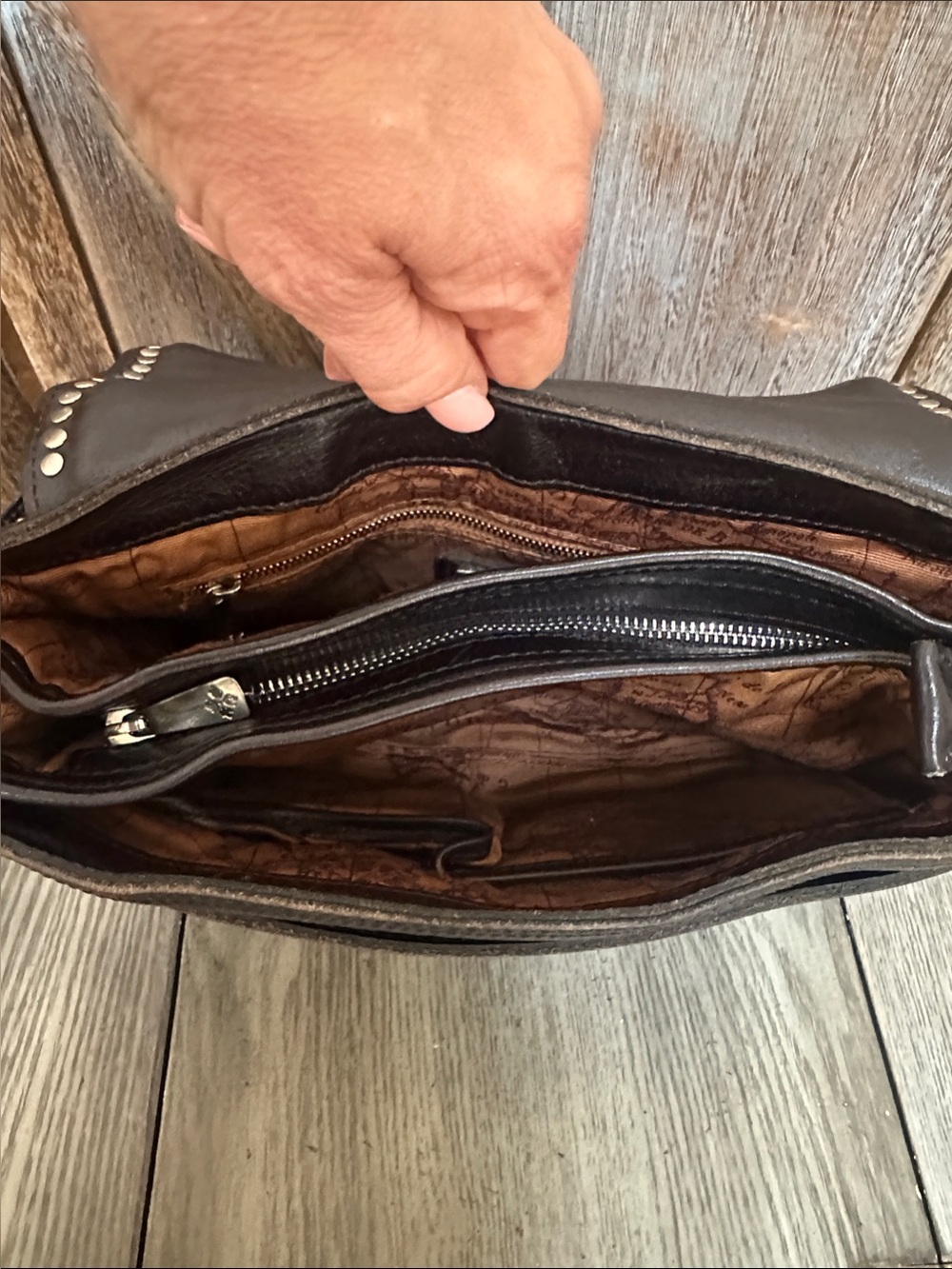 Patricia Nash Discovery Signature Collection Black Leather Bag LIMITED EDITION - Picture 14 of 16
